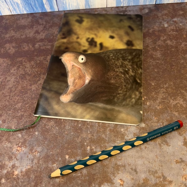 Notebook, Marine themed, A5 (ish), made from up-cycled and recycled materials.