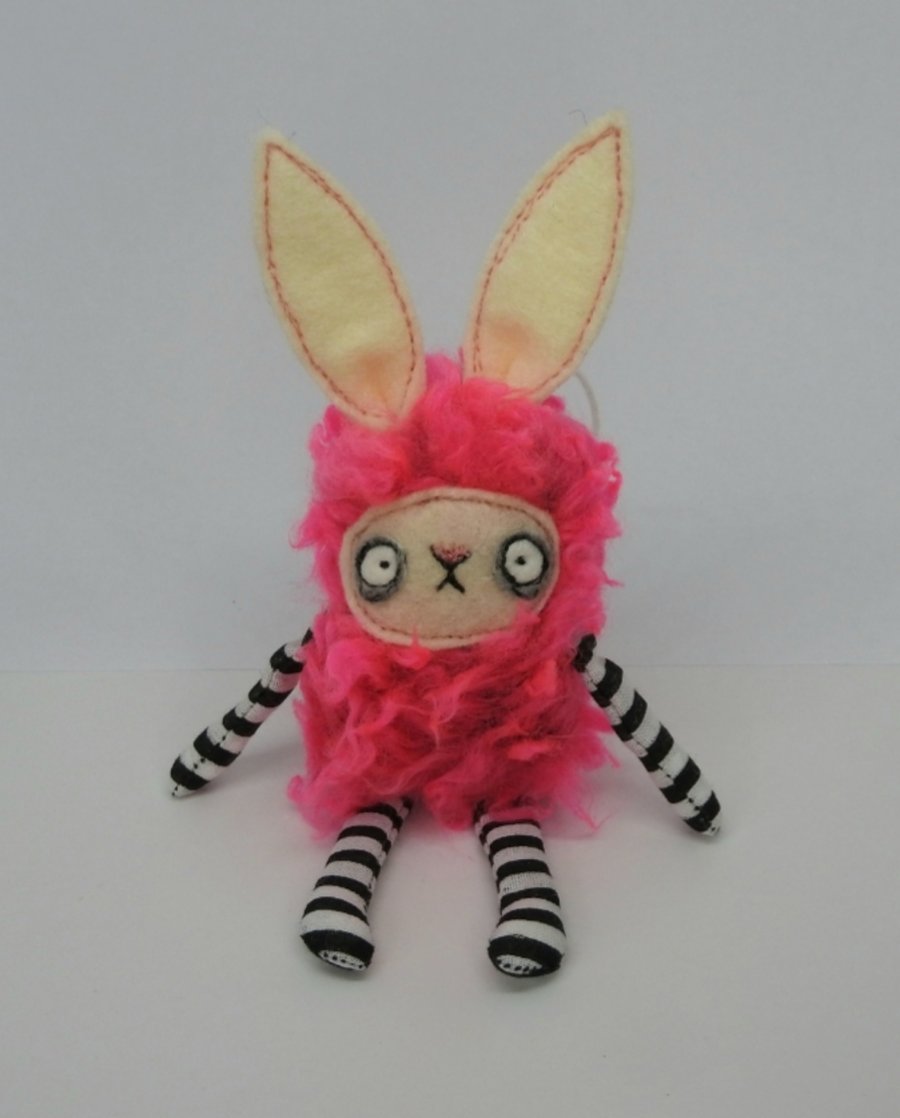 Pink, Black & White Bunny
