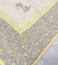 Multi-coloured Designs of Girl in Big Bonnet. Quilt for Older Child. Travel Cot. - Image 2