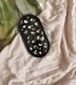 Animal print handmade black trinket tray