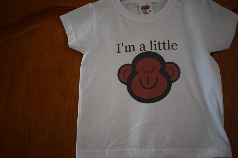 I'm a little monkey kids t-shirt