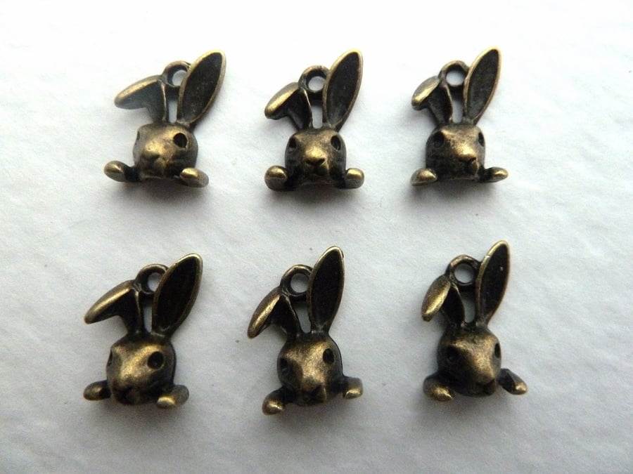 bronze rabbit charms
