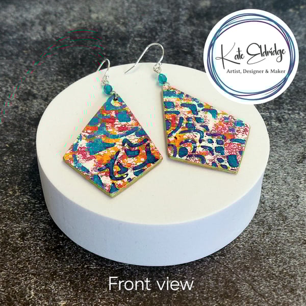 Handmade Wearable Art Statement Earrings Sterling Silver