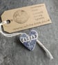 Handmade Ceramic Calon Cariad Heart brooch - Image 2