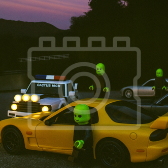 LEGO-Inspired Travis Scott – Jackboys Album Cover Print – 5x5" Mounted for 9x9"