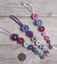 Set of 3 Frosty Button Dangle Christmas Tree Decorations, Christmas Decorations - Image 3