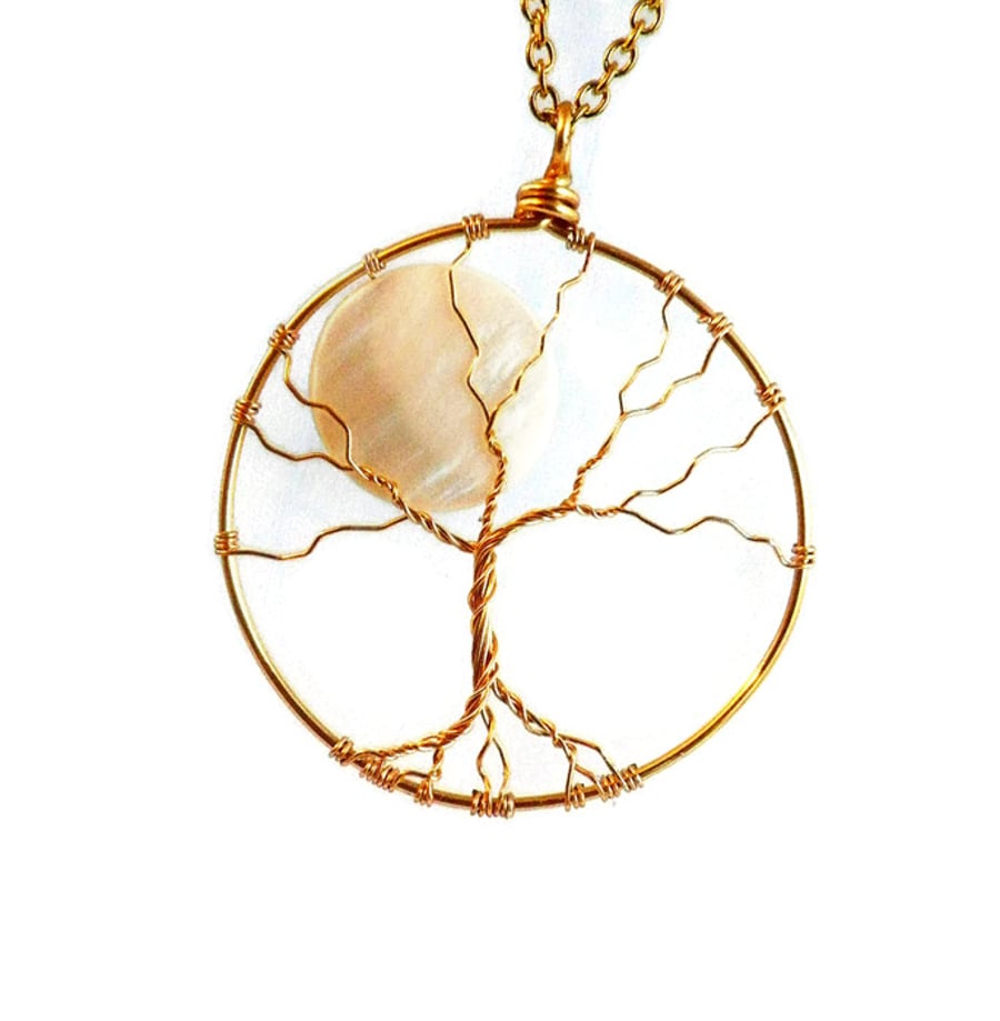 Tree & Moon Necklace Bridesmaid Gift