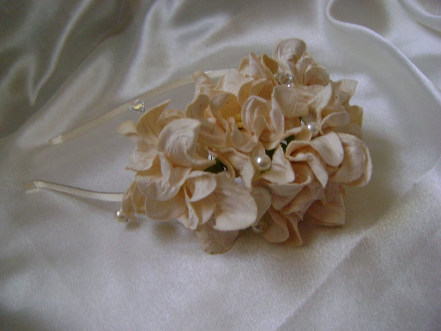 Vintage Cream Gardenia Tiara