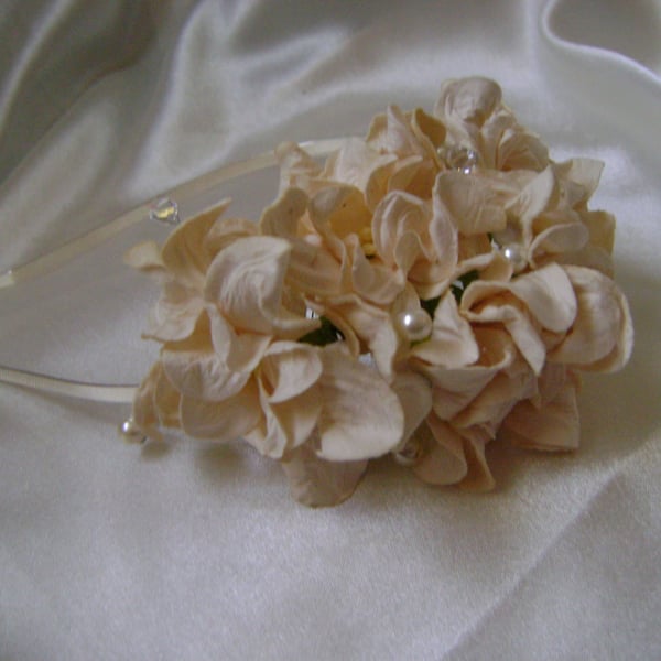 Vintage Cream Gardenia Tiara