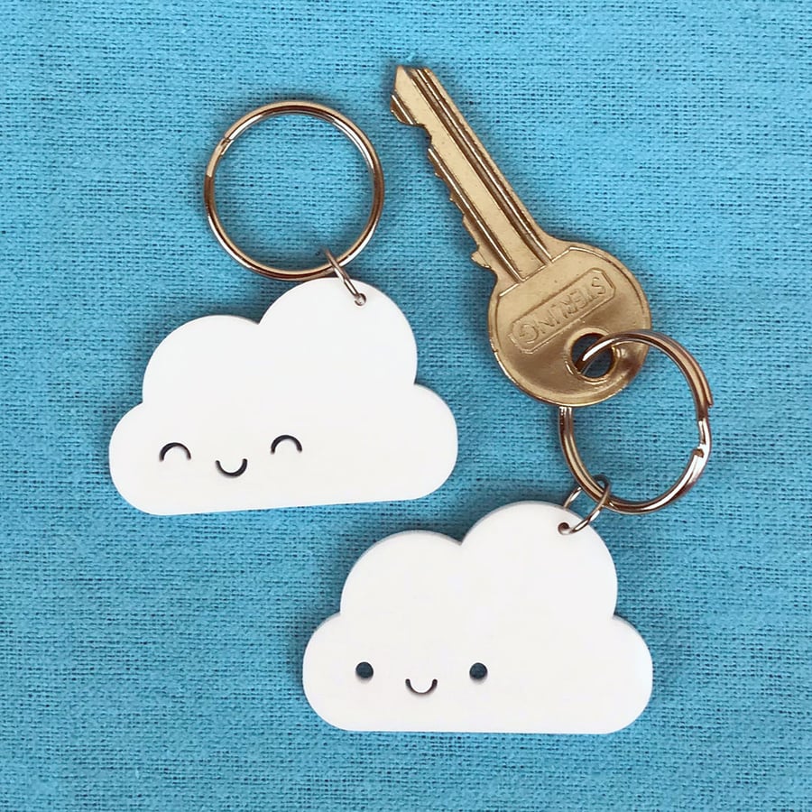 Happy Clouds Kawaii Keyrings