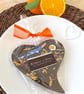Handmade Dark Chocolate ORANGE heart with Valencian orange oil