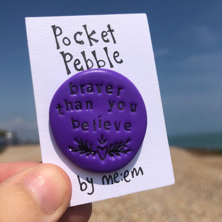 Braver Than You Believe Pocket Pebble Gift 