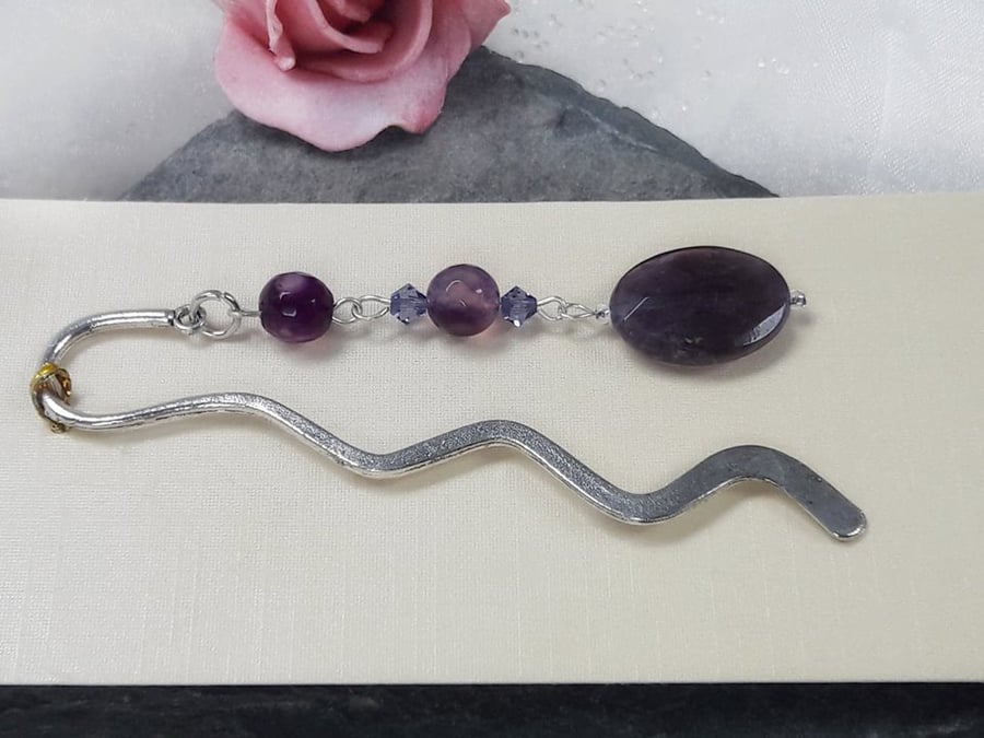 SALE Amethyst Bookmark 