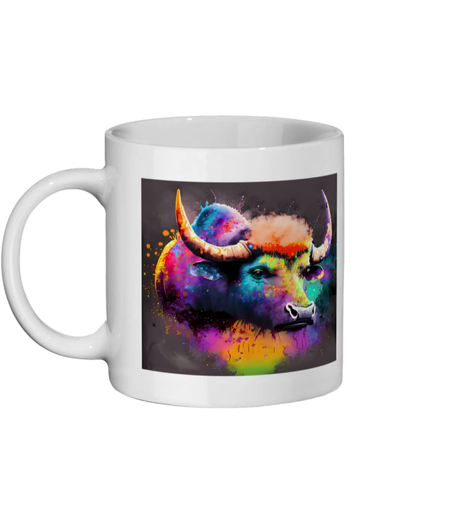 Watercolour Buffalo 1 - Bright, Vivid Wildlife Mug