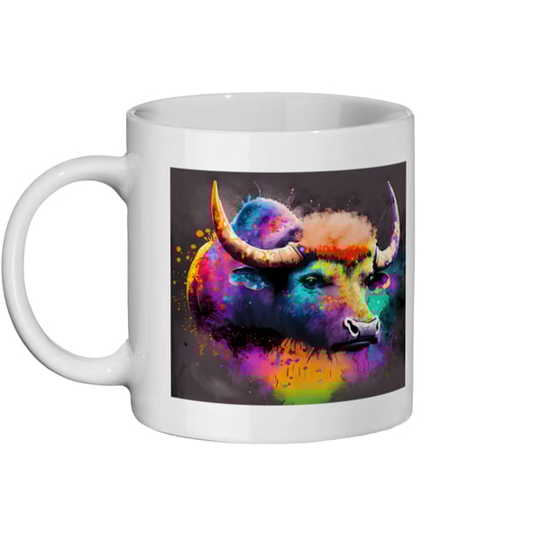 Watercolour Buffalo 1 - Bright, Vivid Wildlife Mug