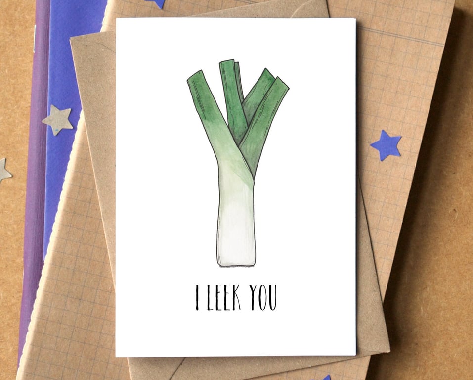 Funny "I Leek You" Card