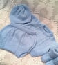 Baby Boy's Jumper Pants Hat and Booties Set, Baby Shower Gift, Custom Make - Image 1