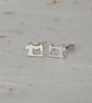 Recycled Sterling Silver Sewing Machine Earrings – Gift For a Sewer - Image 2