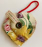 Handmade Vintage Heart Christmas tree decorations  - Image 4