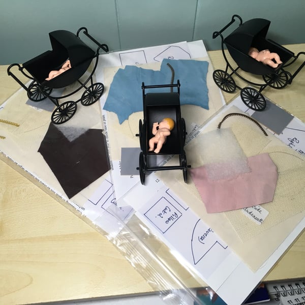 Dolls coach top built pram