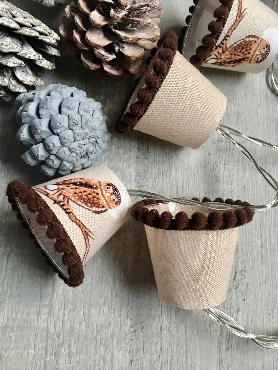 Mini Lampshade Fairy Lights - Owls