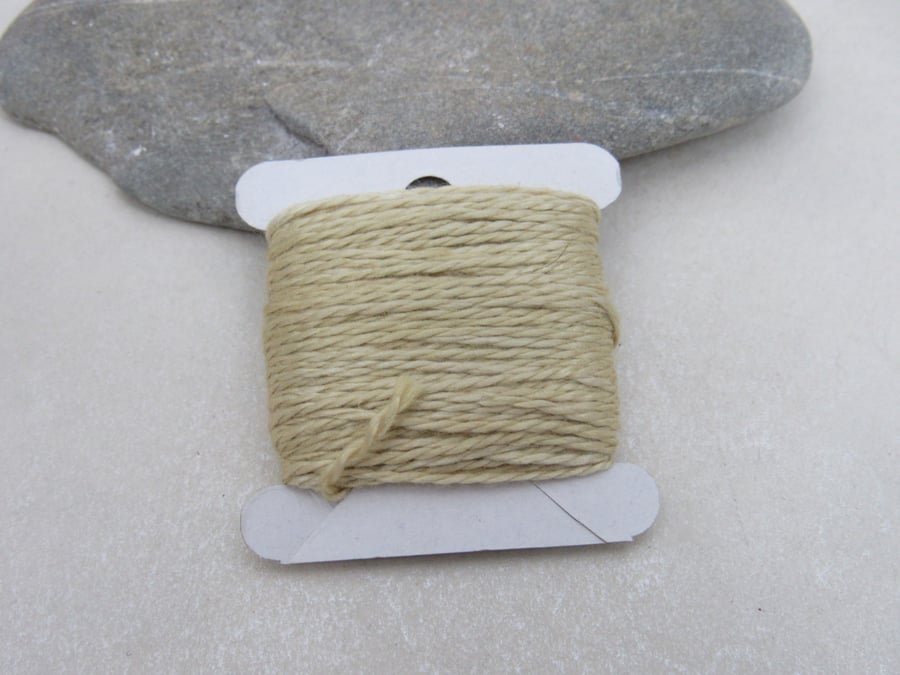 15m Natural Dye Pale Gold Pure Silk Embroidery Thread