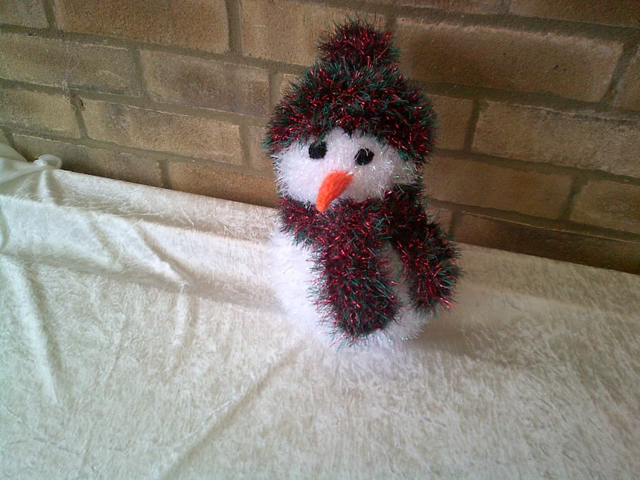 Tinsel Snowman Christmas Decoration
