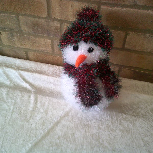 Tinsel Snowman Christmas Decoration