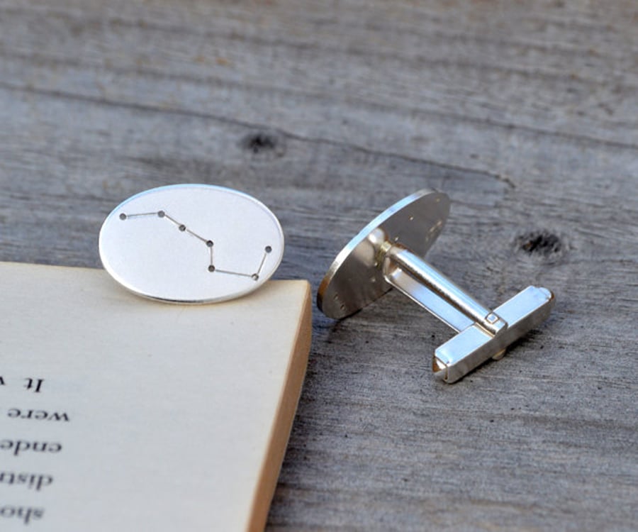 Big Dipper Asterism Cufflinks In Sterling Silver
