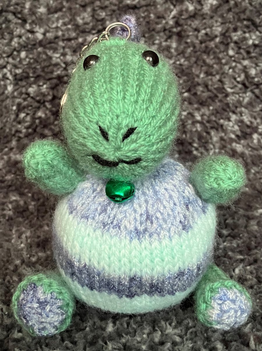 Dinosaur keyring Green and grey multi - Special Gift