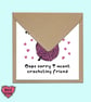 Funny crocheting birthday card with a ball of wool for friend, sister - Image 9