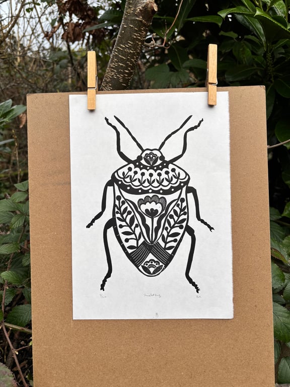 Stink Bug - Limited edition lino print