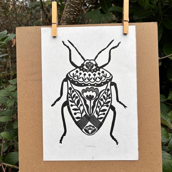 Stink Bug - Limited edition lino print