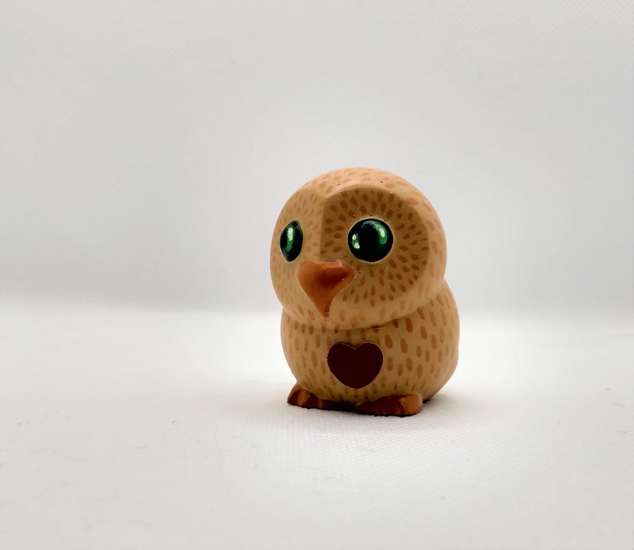 Original Resin Owl Figurine 