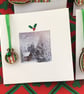 Set of six Christmas Cards with added handwoven decorations. - Image 3