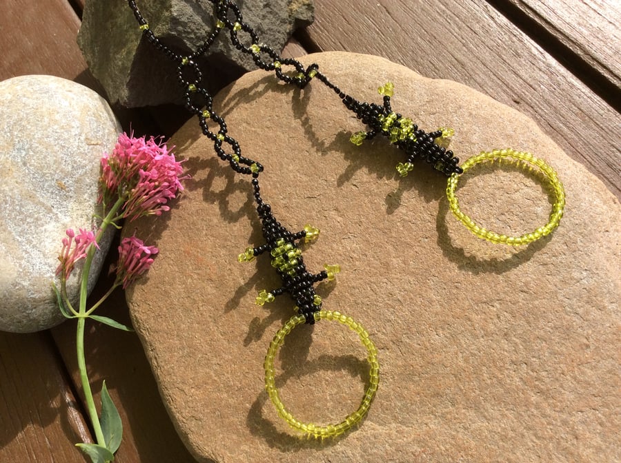 Gecko Beadwork Sole-less Sandals REDUCED