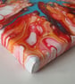 (48) Abstract Acrylic Art in  Red, Orange, Blue and White - Image 4
