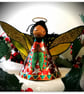 Large: Red Tin Angel Christmas tree topper - Image 2