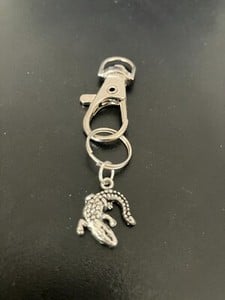 crocodile keyring bag charm zip puller swivel clip on key chain lanyard