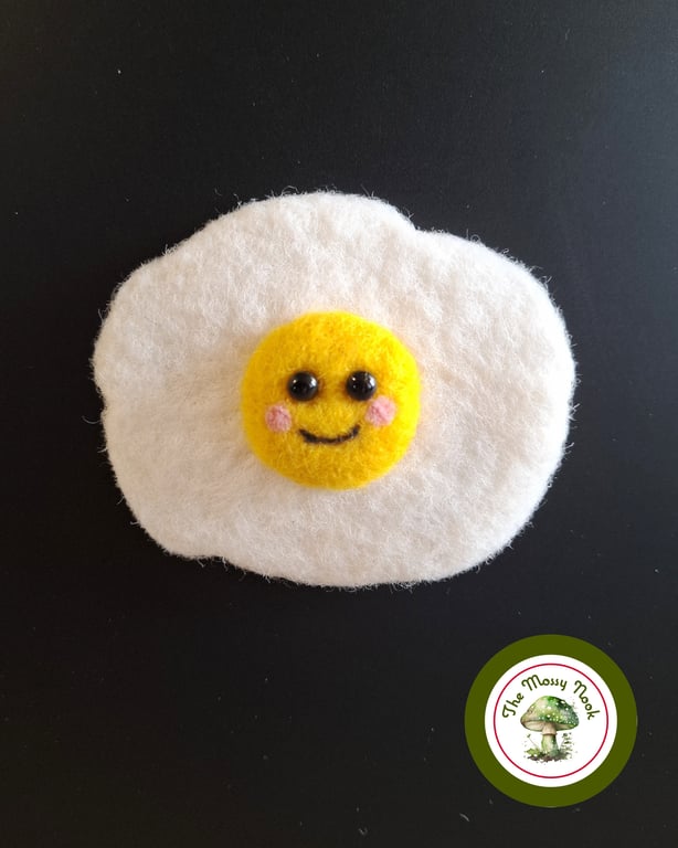 Cute Fride Egg Fridge Magnet. Needle Felted with Wool Fibres. 