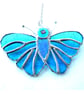 Turquoise Butterfly Suncatcher Stained Glass Handmade  - Image 7