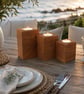 Set of 3 Wooden Tealight Holders Upcycled Pallet Block Candle Gift Set - Image 8