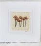 HAND EMBROIDERED GREETINGS CARD AUTUMN WINTER SEED HEADS
