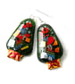 Christmas Tree Earrings Fused Glass Handmade Decorative Sterling Silver hooks - Image 6