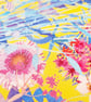 Yellow Blue Pink Purple Liberty Print Fabric Necklace - Tresco Summer Z Print - Image 4