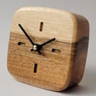 Desk Clock - Italian Walnut Dash Indicators Black Hands No.2