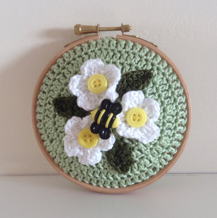 Crochet Pin Cushion in a Hoop