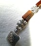Handmade Beaded Leather Picasso Jasper Gate Bracelet  - Image 4