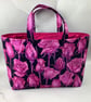Roses tote bag, Floral shopper, handmade in Sussex - Image 1