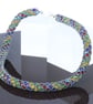 Red, Blue, Green and Yellow ‘Stained Glass’ Netted Necklace - Image 1